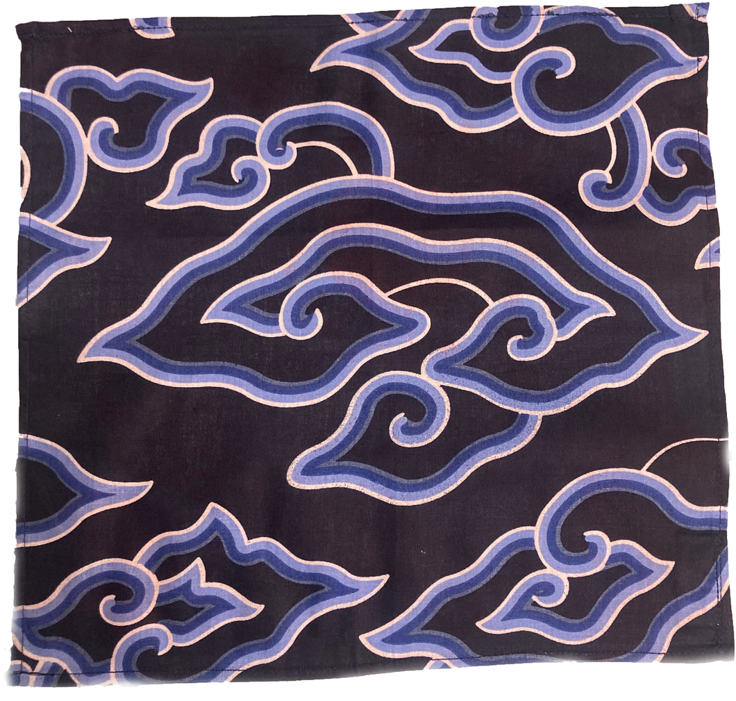 BATIK NAPKINS: DARK BLUE CLOUDS